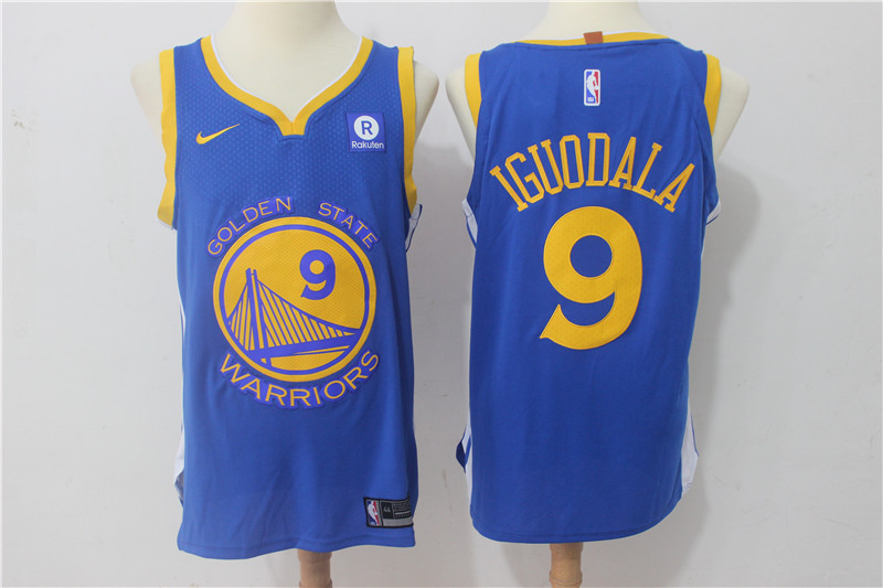 Men Golden State Warriors #9 Iguodala Blue Game Nike NBA Jerseys->->NBA Jersey